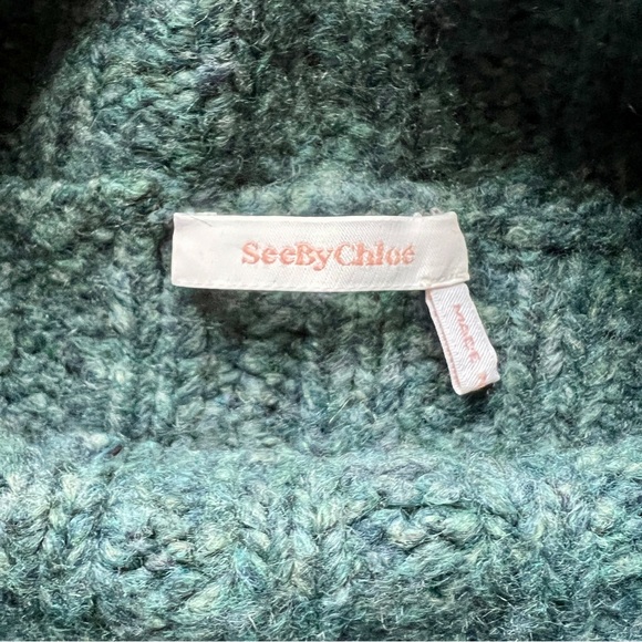 See by CHLOE Turtleneck Sweater Blue Green - Size Large - Picture 8 of 8